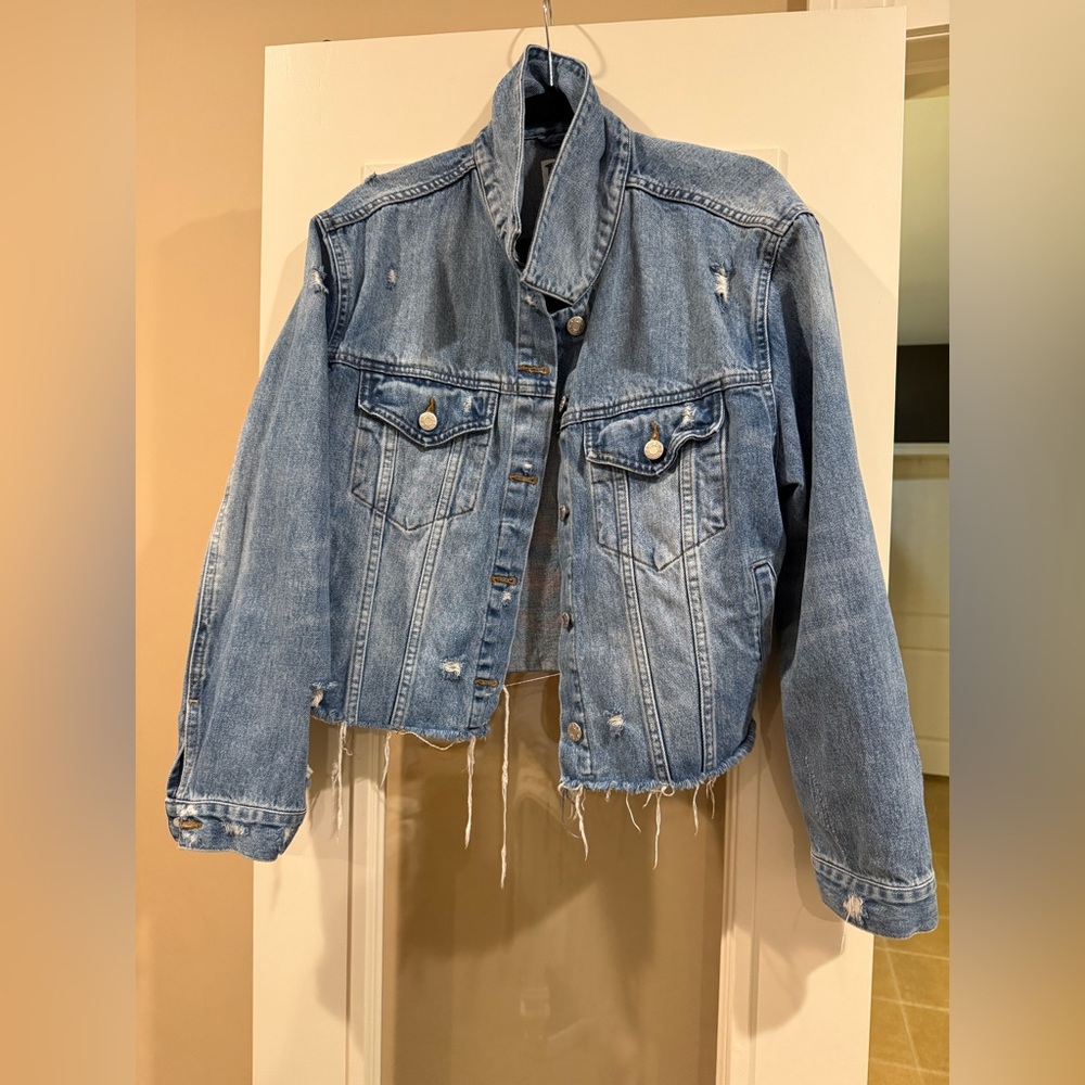 Daze Distressed Blue Denim Jacket